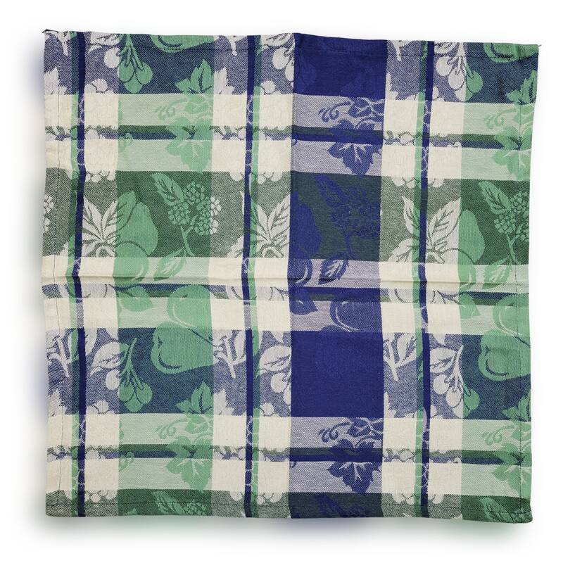 Plaid Jacquard Cotton Delicate Floral Tablecloth Collection