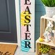 preview thumbnail 17 of 22, Glitzhome Easter Wooden Bunny Family Porch Sign with Wreath Welcome Wall Decor Party Supplies Props