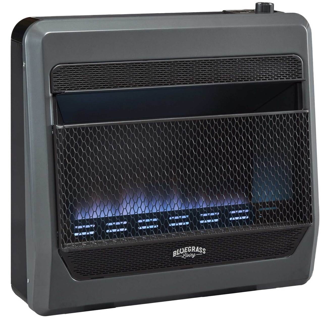 Bluegrass Living Natural Gas Vent Free Blue Flame Gas Space Heater With Blower And Base Feet 30 000 Btu T Stat Control Overstock 31666461