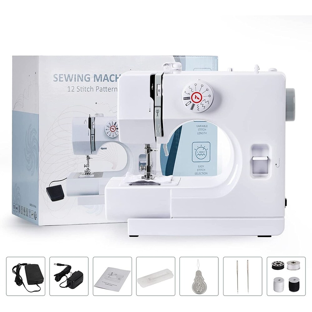 Mini Sewing Machine for Beginners with Sewing Kit, 48 PC Dual Speed  Portable Sewing Machine, Kids Sewing Machine with DIY Sewing Book & More