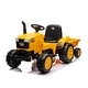 preview thumbnail 11 of 16, 12V Ride-On Excavator for Kids with Trailer, Lights, and Music