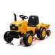 preview thumbnail 11 of 18, 12V Ride-On Tractor for Kids Ages 3-6, Electric Excavator with Detachable Trailer, Remote Control, Bright Headlight, and Music