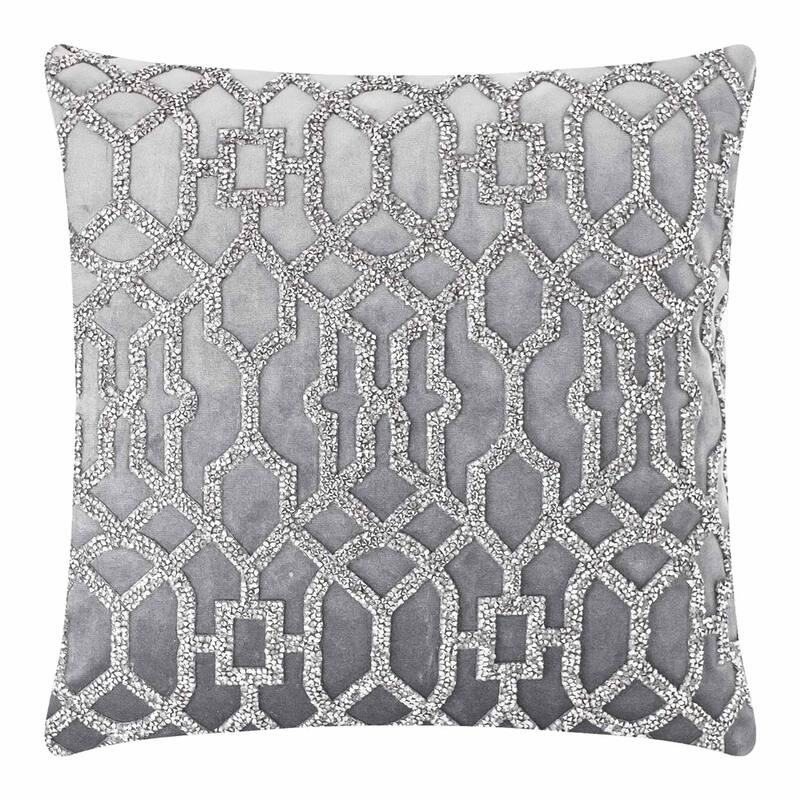 Sparkles Home Rhinestone Lattice Laser Cut Pillow