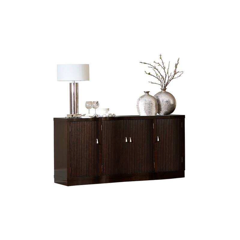 Dore Espresso Fabric Dining Room Set