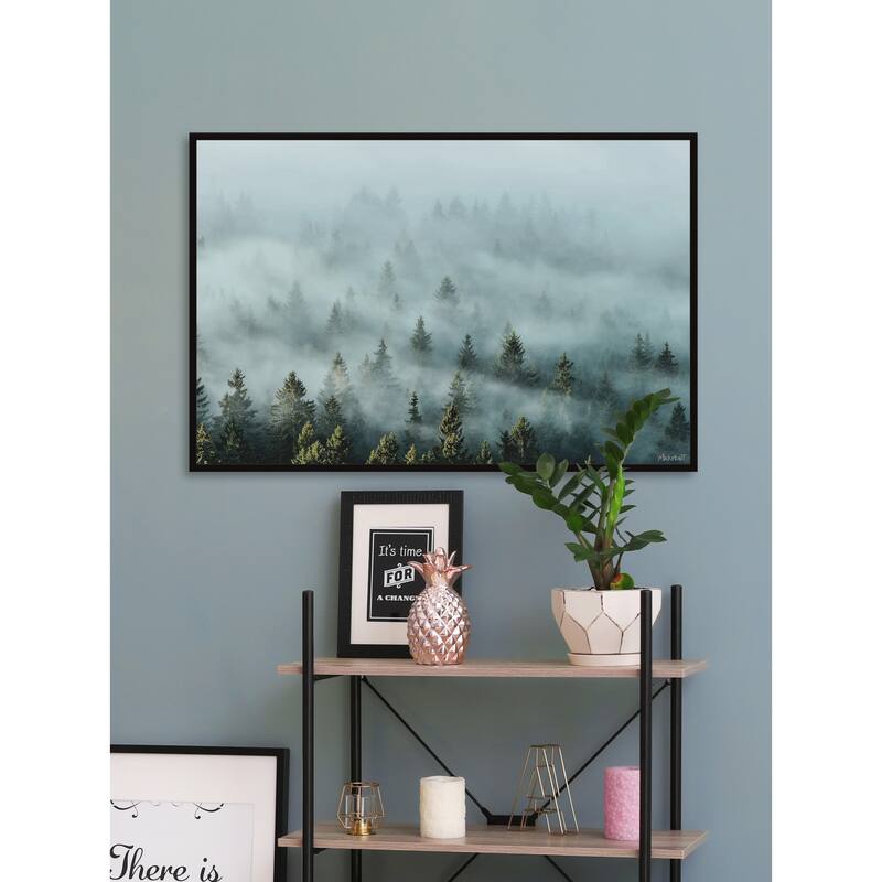 Misty Morning Glaze Floater Framed Print on Canvas