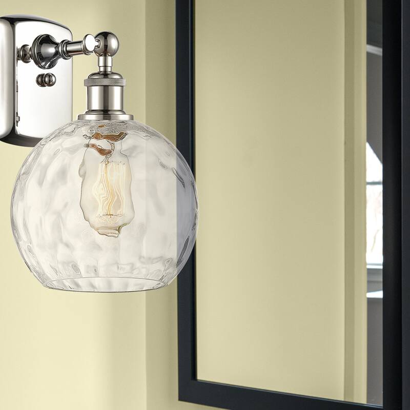 Innovations Lighting Athens Water Glass 1 Light 8" Sconce