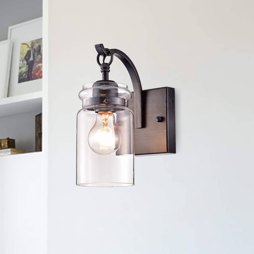 Anastasia Antique Black Single Light Wall Sconce