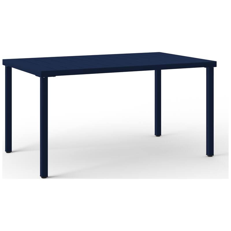 Frond and Form 59 Inch By 35.4 Inch Outdoor Steel Rectangular Dining Table