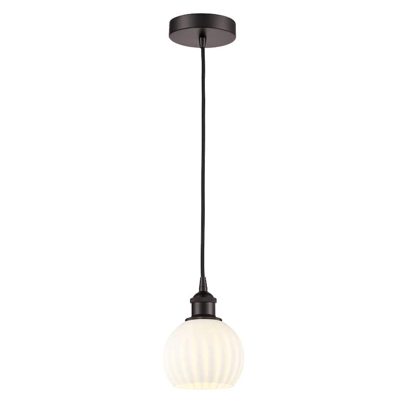 Innovations Lighting 616-1P 8 6 White Venetian Pendant White Venetian
