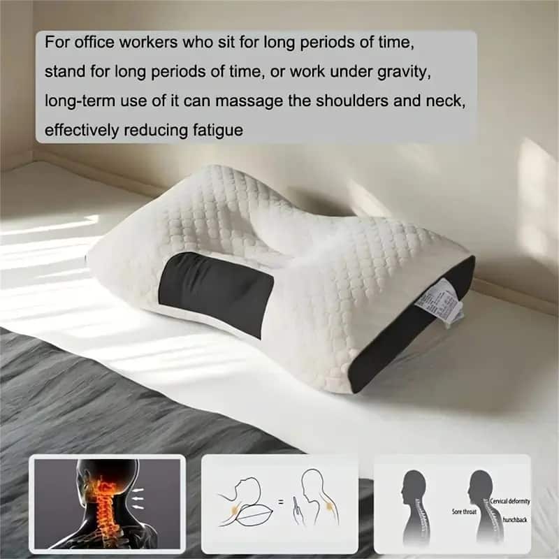 Set of 2 Neck Pillow, Standard Bed Pillow, Adaptive Pillows for Neck Pain Relief,Medium Firm Pillows for Side,Back - N/A