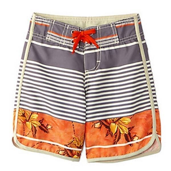 Shop Azul Little Boys Gray Orange Leaf Stripe Urban Escape Board