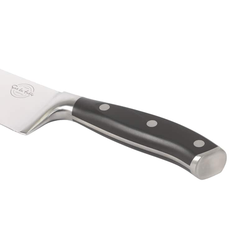 Sur La Table Kitchen Essential German Steel Chef's Knife, 8-Inch Stainless Steel Blade - Forged Full Tang