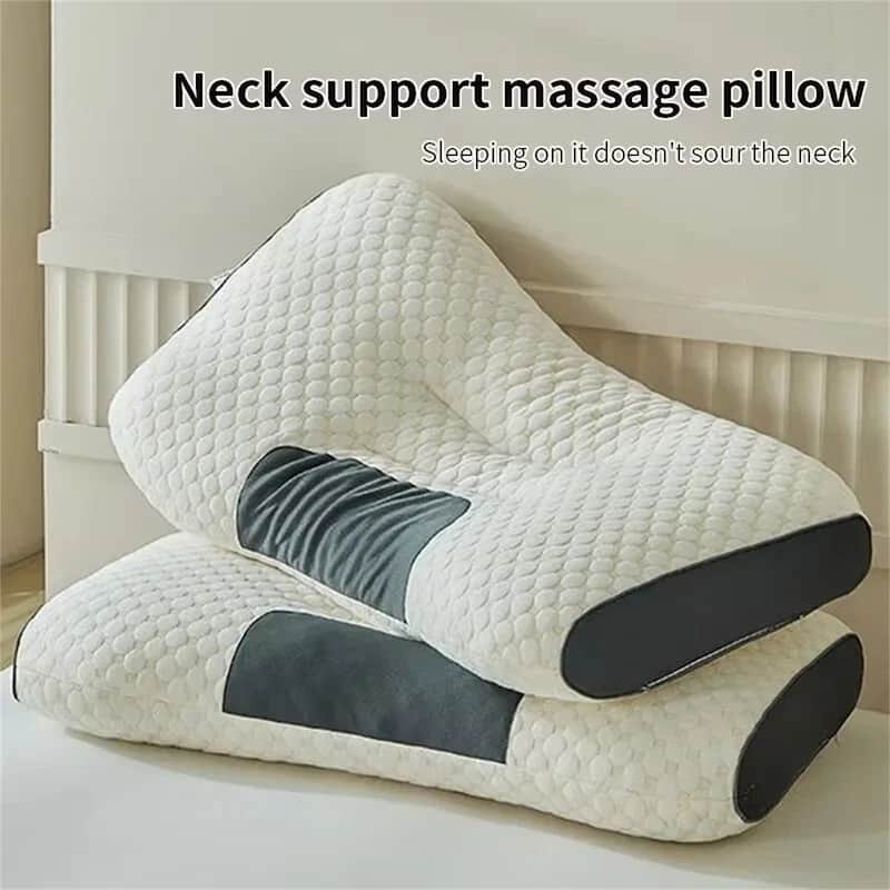 Cervical Pillow for Neck, Shoulder, & Back Pain Relief-Ergonomic Orthopedic Contour Pillow for Back and Side Sleep