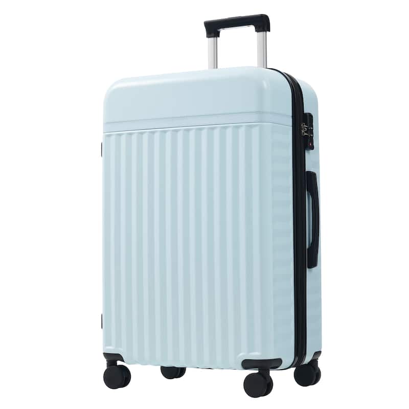 5-Piece Modern Hard-Shell Luggage Expandable Luggage with Spinner Wheels and TSA Lock, for Boarding Travel, Light Blue