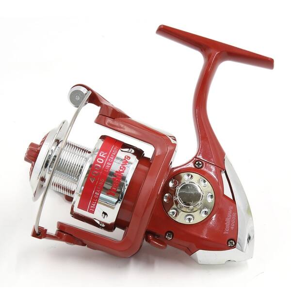 Unique Bargains 4000R 4.7:1 Gear Ratio 3 Ball Bearings Spinning Reel  Fishing Reel Red Sliver Tone - Bed Bath & Beyond - 18410667
