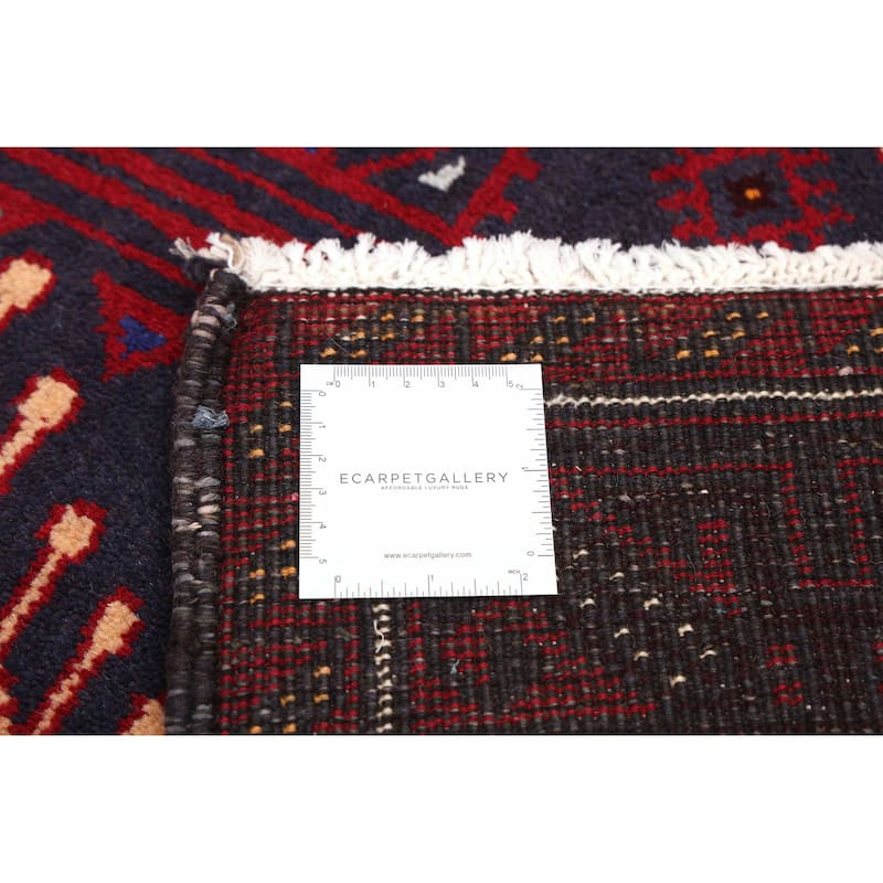 ECARPETGALLERY Hand-knotted Teimani Beige, Red Wool Rug - 3'2 x 6'1