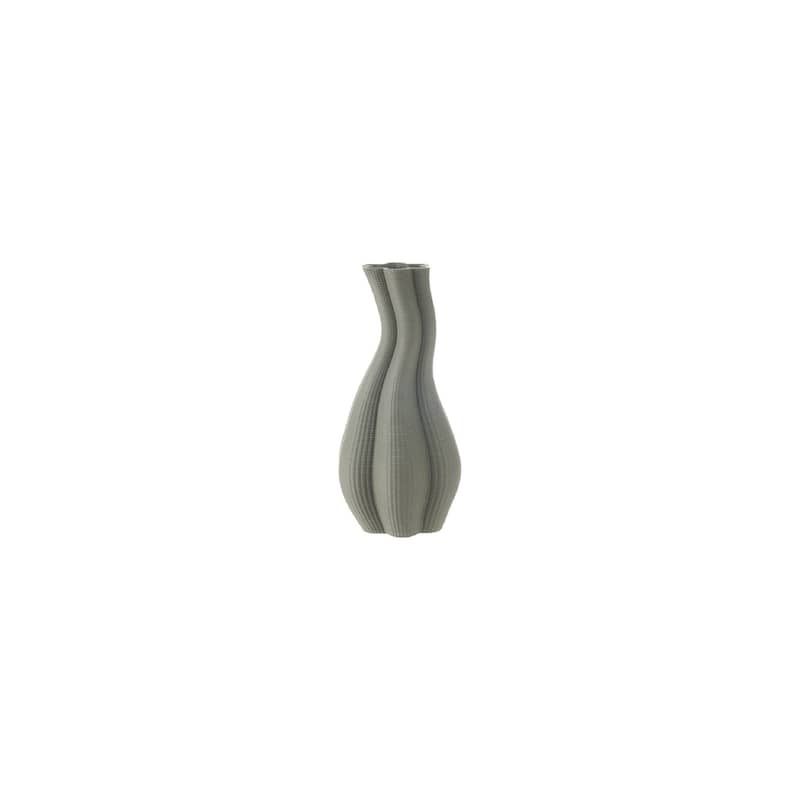 Ceramic Standing Bud Vase - 11" - Gray