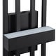 preview thumbnail 17 of 33, Modern Geometric Matte Black LED Flush Mount Wall Sconce Set of 2 or 1