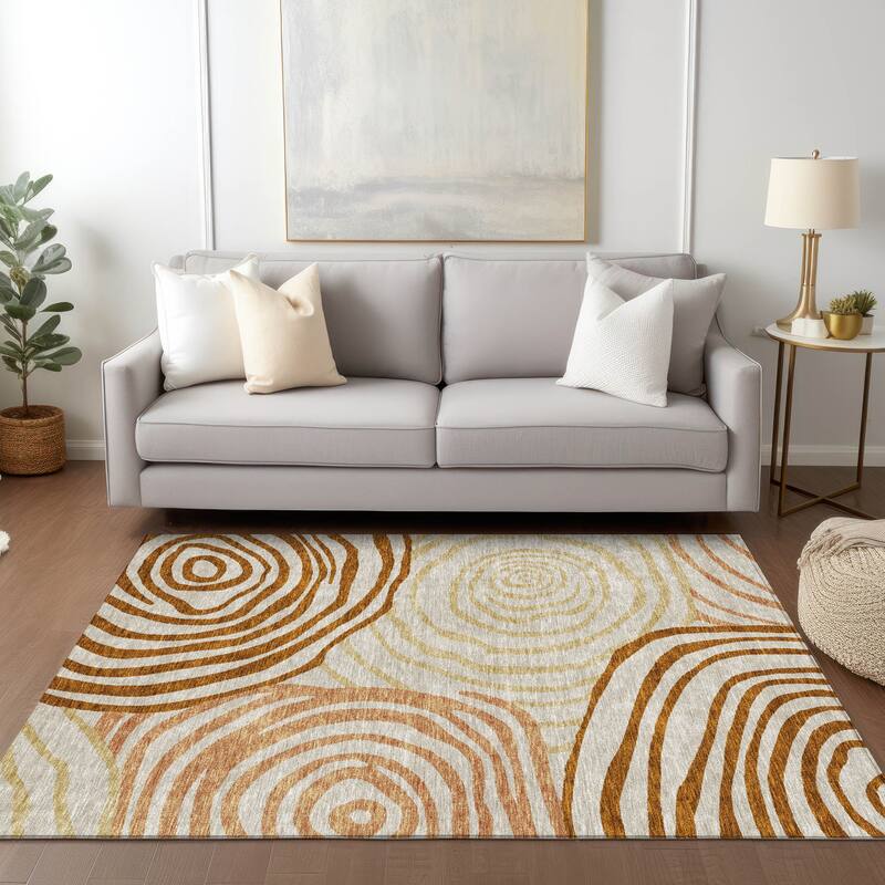 Machine Washable Indoor/ Outdoor Chantille Contemporary Dimensions Rug