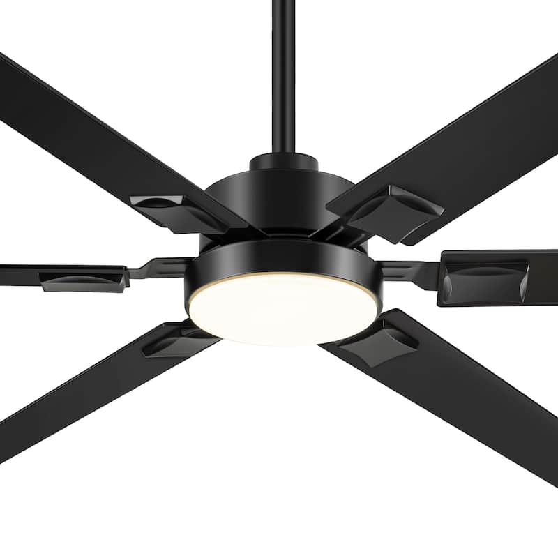 72 Inch Large LED Ceiling Fan with Light Kit and Remote Control