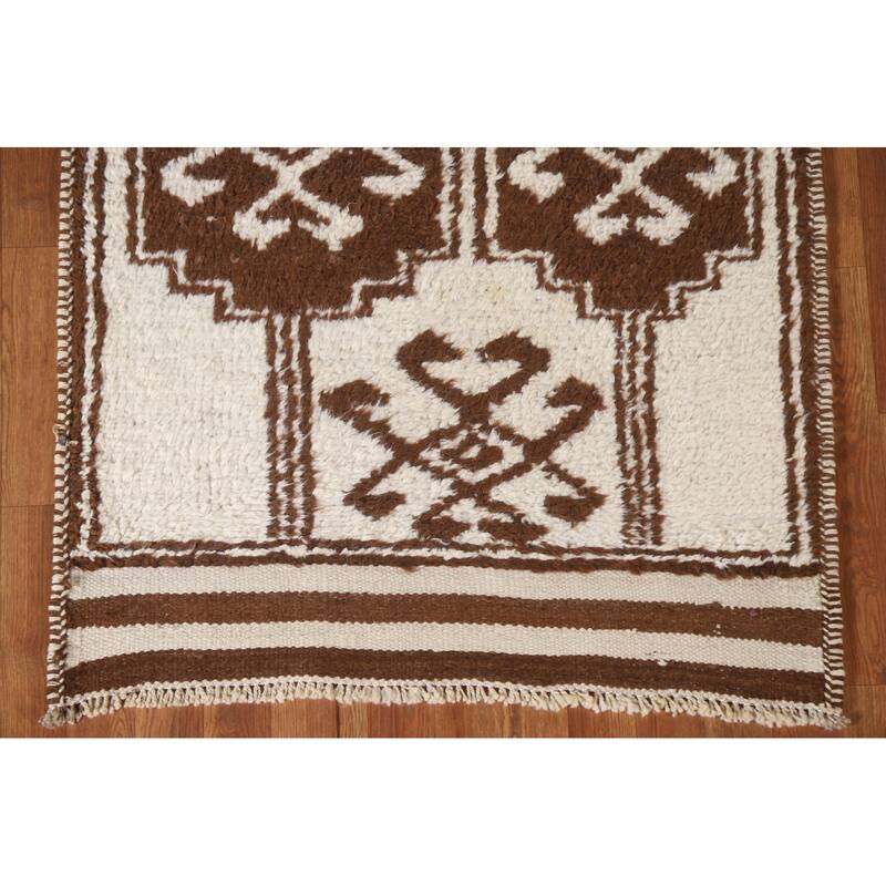 Anatolian Natural Dye Turkish Runner Rug Hand-knotted Wool Carpet - 3'3"x 12'0"
