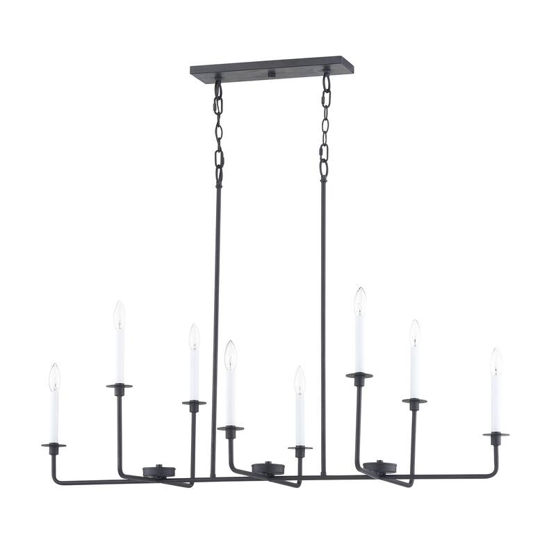 Lexington Green 46-inch Wide 15-Light Chandelier in Brushed Nickel - Black - 48in W x 22in D x 32in H
