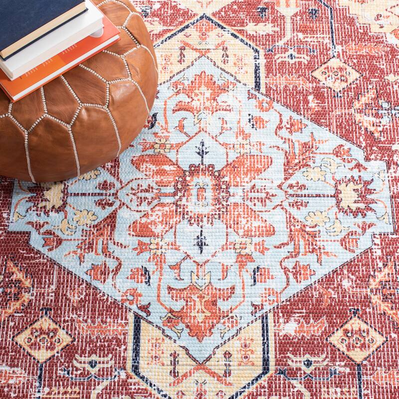 SAFAVIEH Saffron Margaretta Contemporary Oriental Cotton Rug-