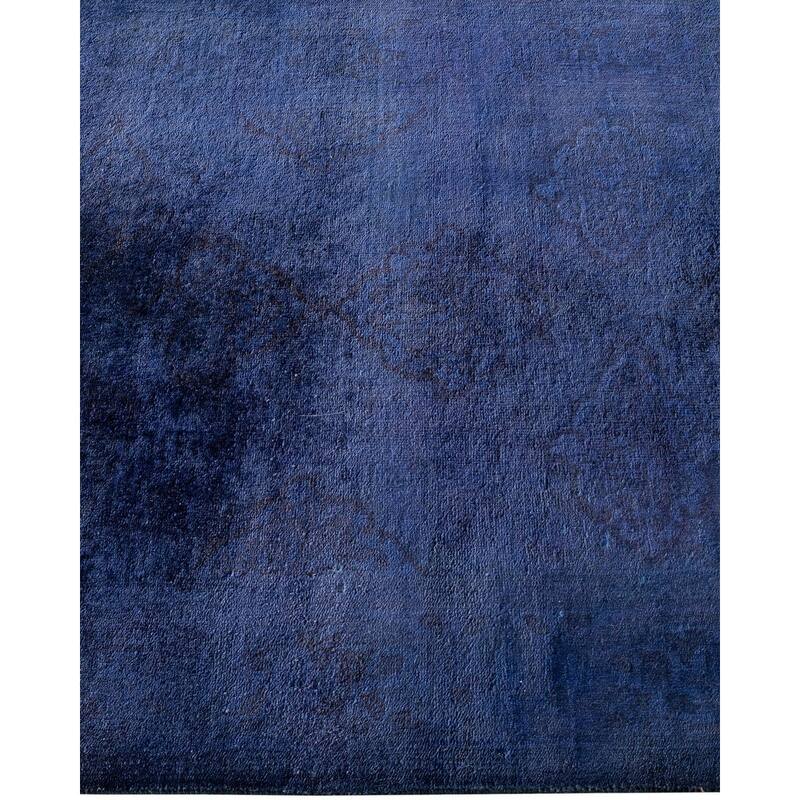 Fine Vibrance, One-of-a-Kind Hand-Knotted Runner Rug - Purple, 2' 7" x 11' 2" - 2' 7" x 11' 2"