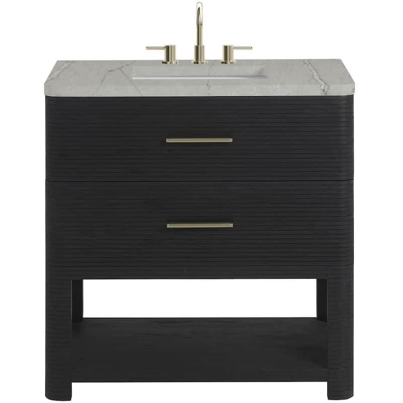 James Martin Vanities D704-V36-WVSL Lucian 36" Free Standing Single - Carbon Oak