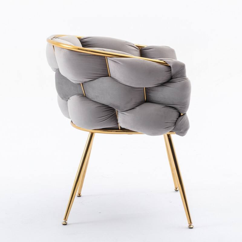 Set of 2 Velvet Accent Chairs - Modern Stool for Bedroom Dresser, Vanity, and Seating