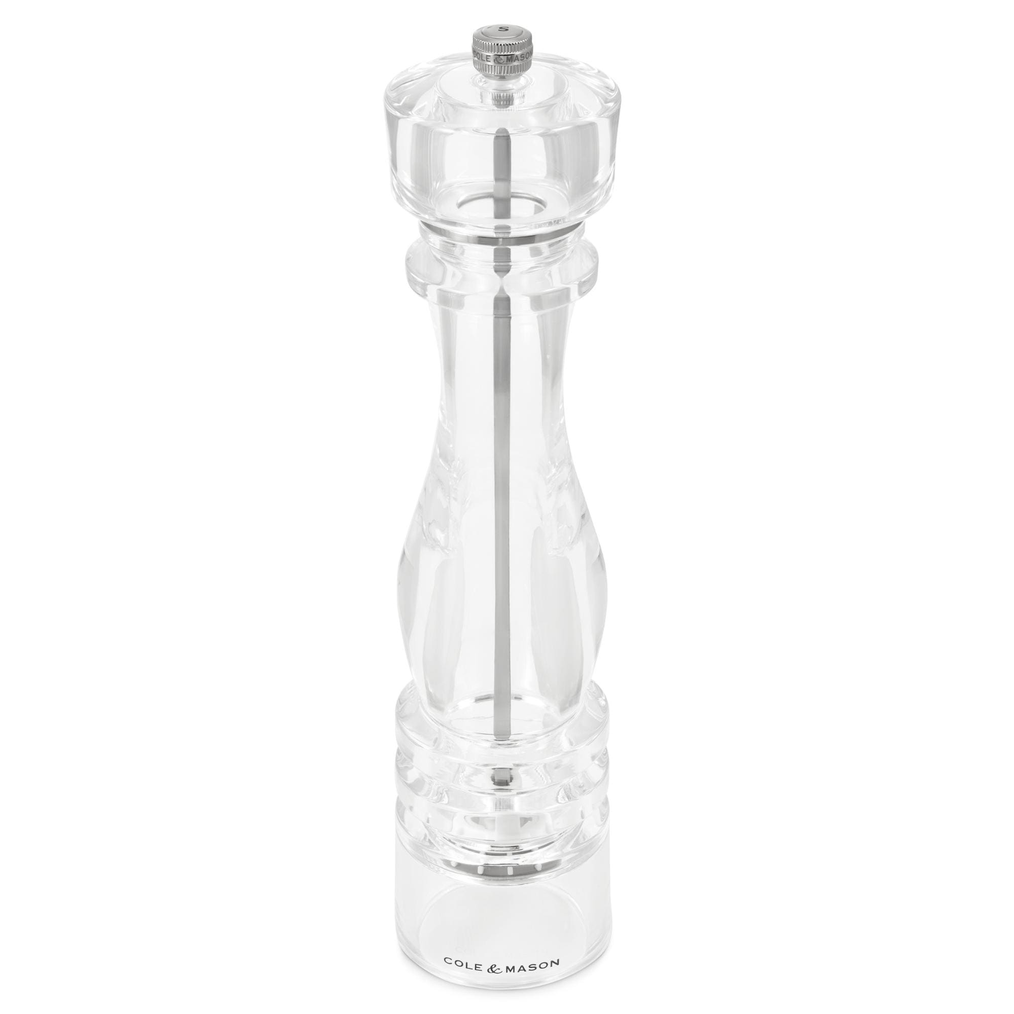Cole & Mason London Acrylic Salt Mill with Adjustable Grind 11"