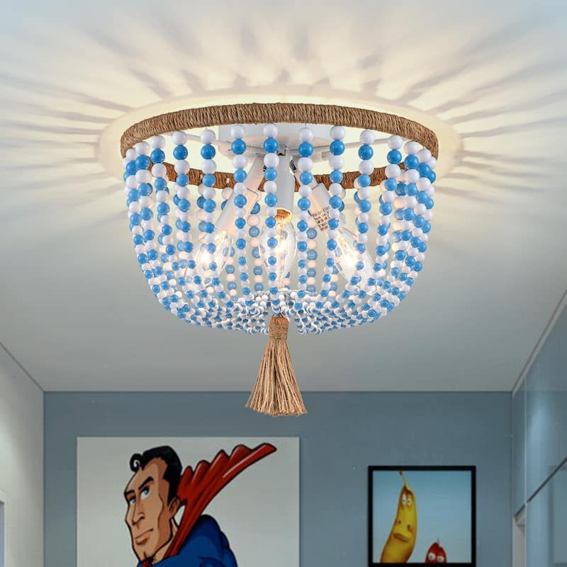 OYIPRO 3 - Light 12'' Bohemia Beaded Flush Mount Light Fixtures