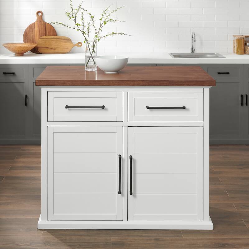 Crosley Bartlett Wood Top Kitchen Island - 27"d x 42"w x 36"h