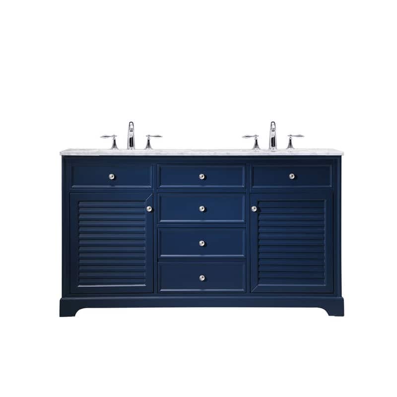 Contemporary 60" Double Bathroom Vanity Set
