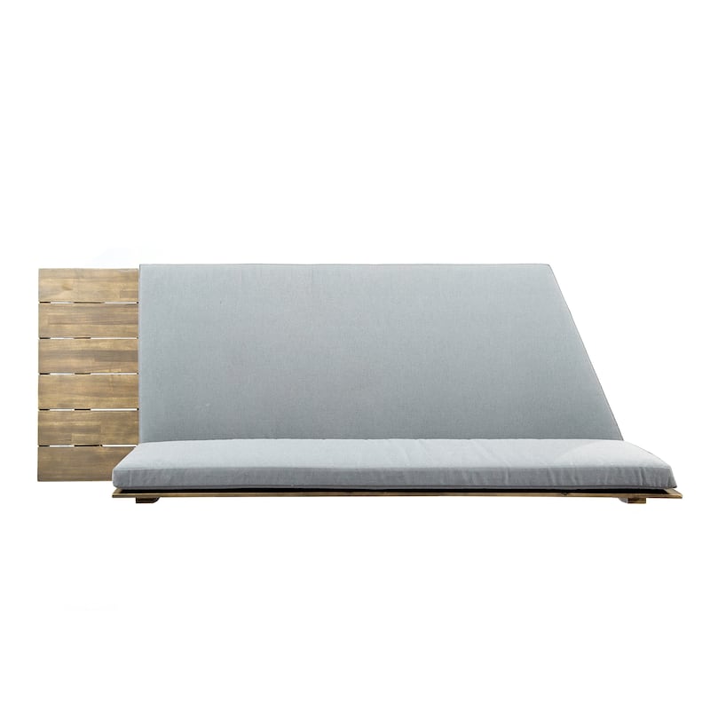 Roomfitters 2-Seater Sofa Left/Right Side with Acacia Wood Frame and Cushions
