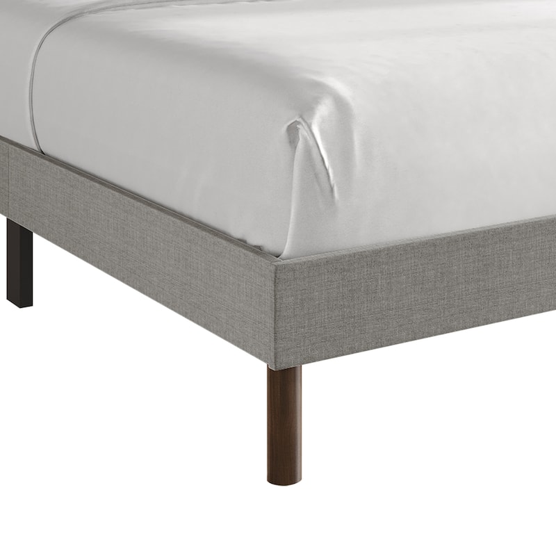 CraftPorch Elegance Wingback Linen Upholstered Bed