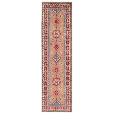 ECARPETGALLERY Hand-knotted Uzbek Ghazni Brown Wool Rug - 2'8 x 9'8