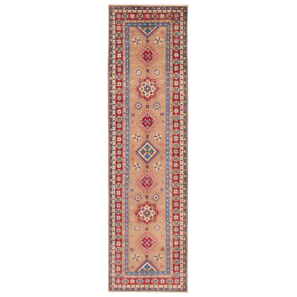 ECARPETGALLERY Hand-knotted Uzbek Ghazni Brown Wool Rug - 2'8 x 9'8