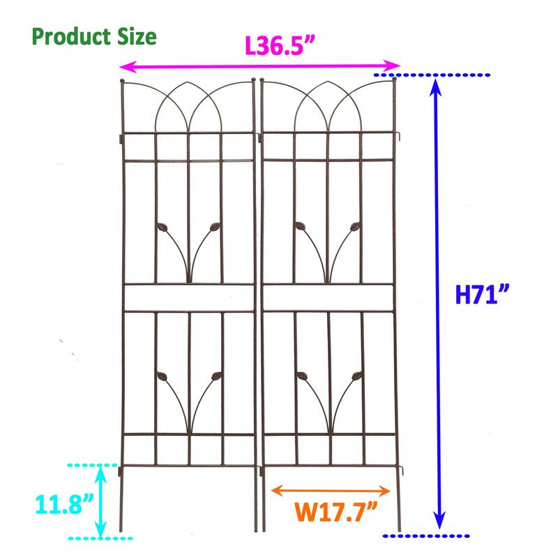 2 Pack Metal Garden Trellis