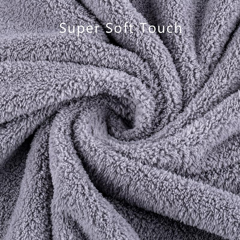 2 Pack Coral Fleece Towel Set Hotel SPA Bath Towels
