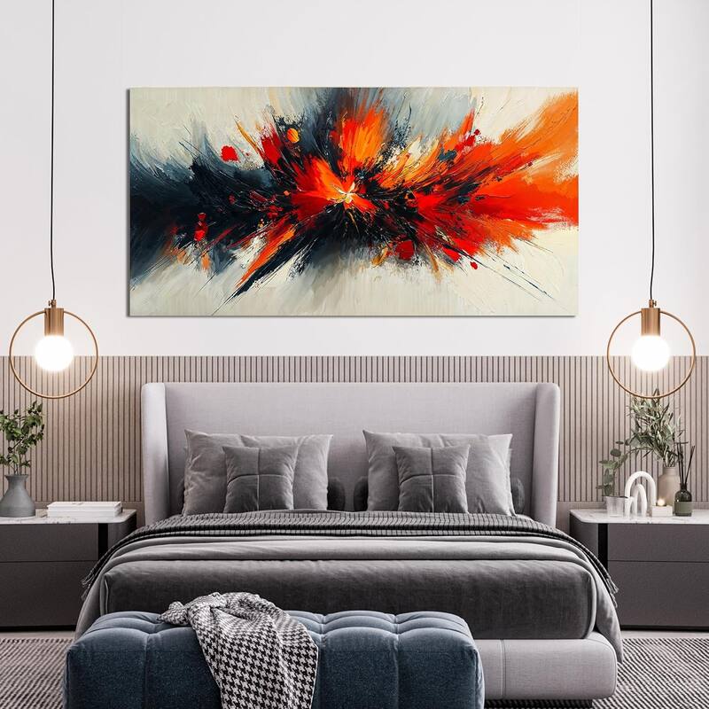 Modern Red Wall Art Prints Artwork