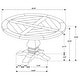preview thumbnail 6 of 5, Florence Round 60-inch Pedestal Base Dining Table