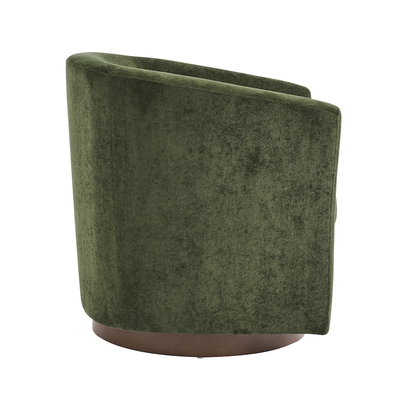 Christopher Knight Home - Halo Modern Swivel Upholstered Barrel Chair with Wooden Base