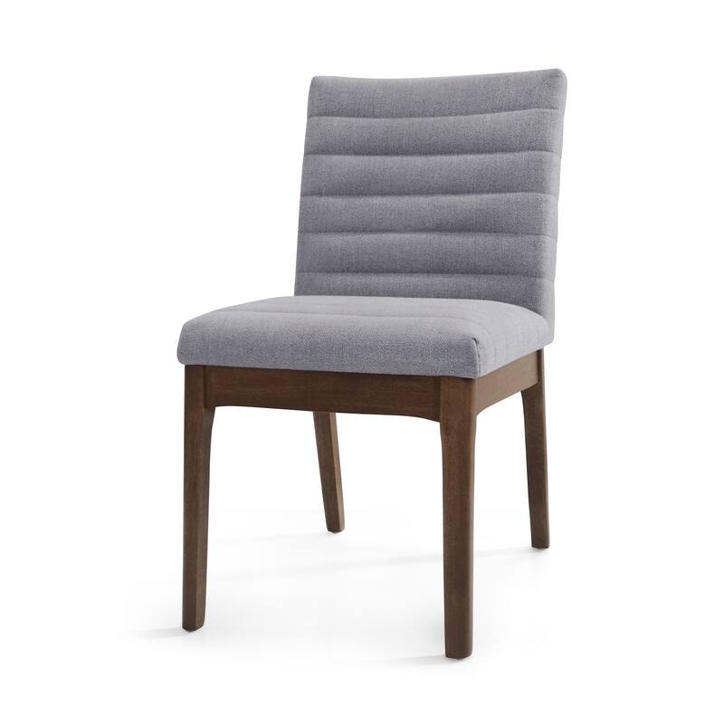 Modern 2 Piece Square Solid Wood Upholstered Dining Chair with Cushions Backrest for Dining Room Kitchen Bedroom Living Room