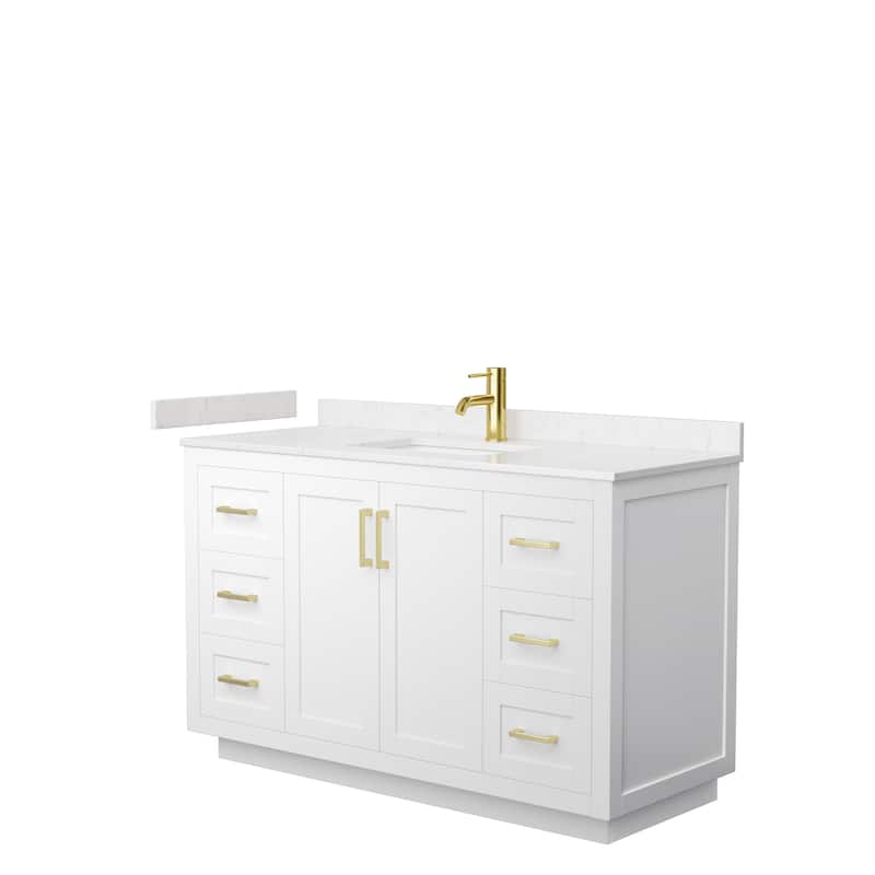 Miranda Single Vanity Set, Cultured Marble Top, No Mirror