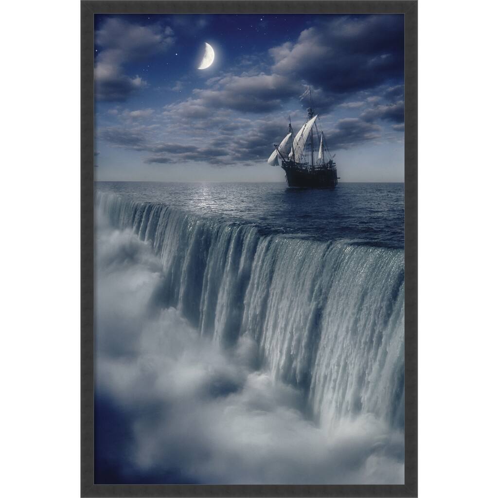 Framed Art Print Sailboat at Earth's End 26 x 38-inch