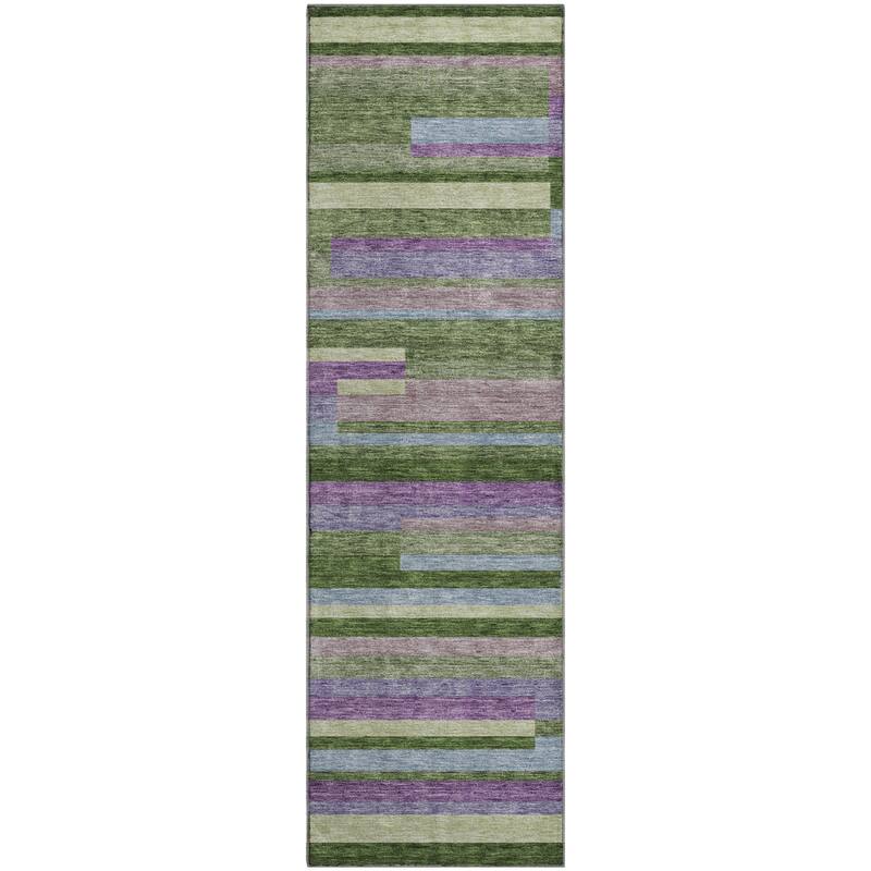 Premium Washable Super Soft Mosaic Stripe Mayfield Rug