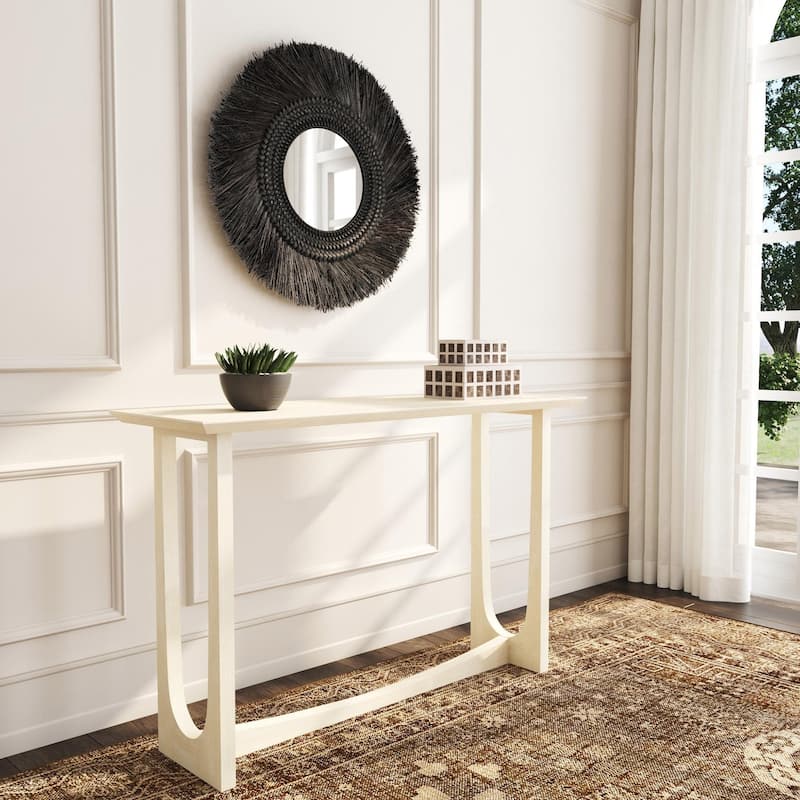 Indigo Road by Egypt Sherrod x East at Main Braided Round Seagrass Mirror - Black