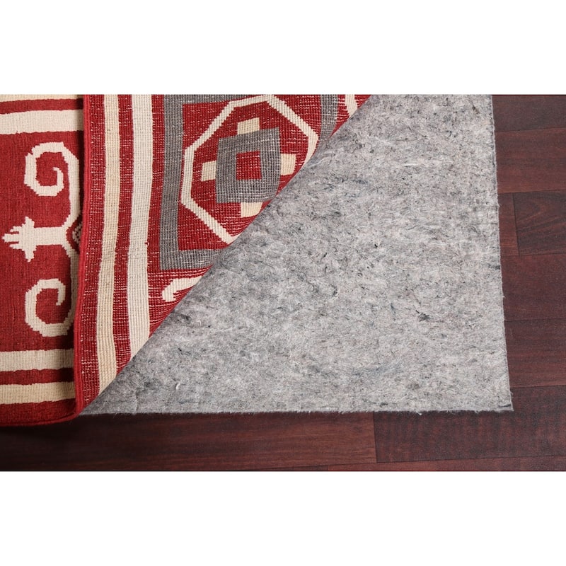 Geometric Oriental Gabbeh Kashkoli Area Rug Hand-knotted Wool Carpet - 5'4" x 7'8"