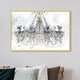 preview thumbnail 13 of 20, Oliver Gal 'White Gold Diamonds' Fashion and Glam Wall Art Framed Print Chandeliers - Gray, White 54 x 36 - Gold